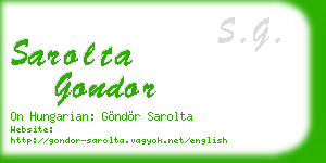 sarolta gondor business card